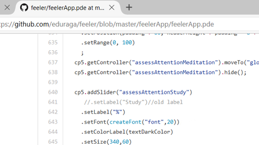 Feeler code on GitHub